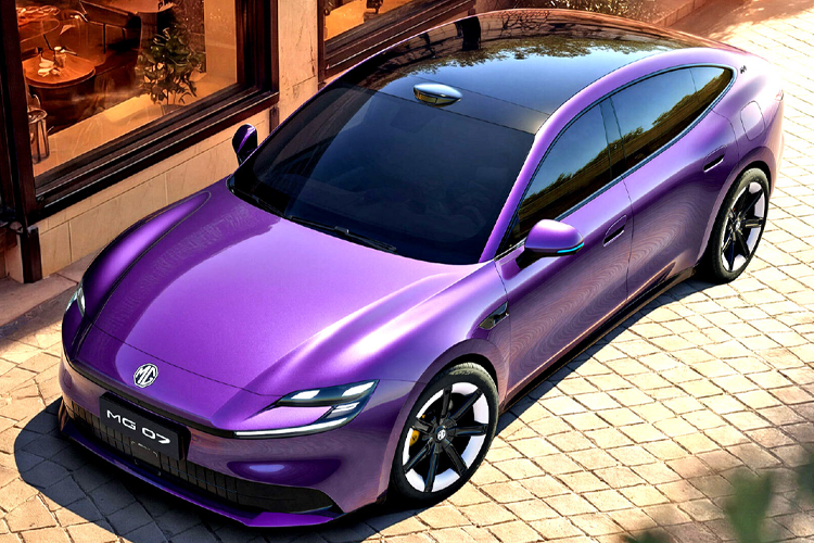 MG 07 Warna Ungu Mencolok: Sedan EV Futuristik Incar Anak Muda